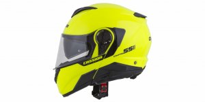 Integralna čelada CASSIDA COMPRESS 2.0 REFRACTION yellow fluo / black / grey S